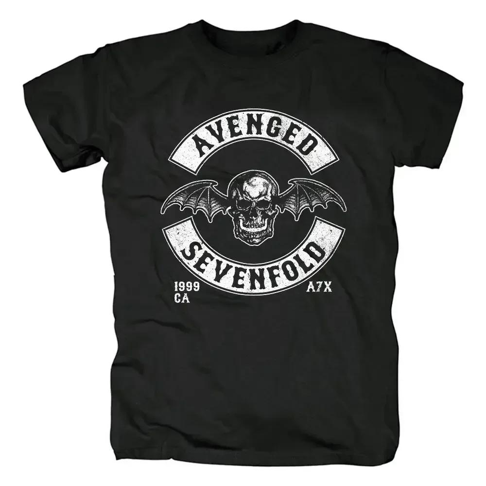 Avenged Sevenfold Метал Рок Графический Принт Короткий Рукав 100% Хлопок Футболки Хип Хоп Мода Рубашки Большой Размер Футболка для Мужчин Топы