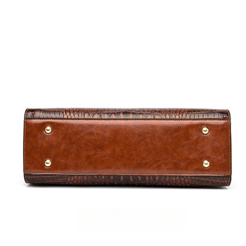 Модные винтажные сумки кроссбоди из аллигатора для женщин, женские наплечные сумки большой вместимости, кошельки и сумочки, сумка под мышкой