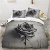 3D Floral Bedding Set Duvet/Quilt/Comforter Cover Sets Flower Bed Linen Red Rose Design Custom King Queen Full Size 260x240