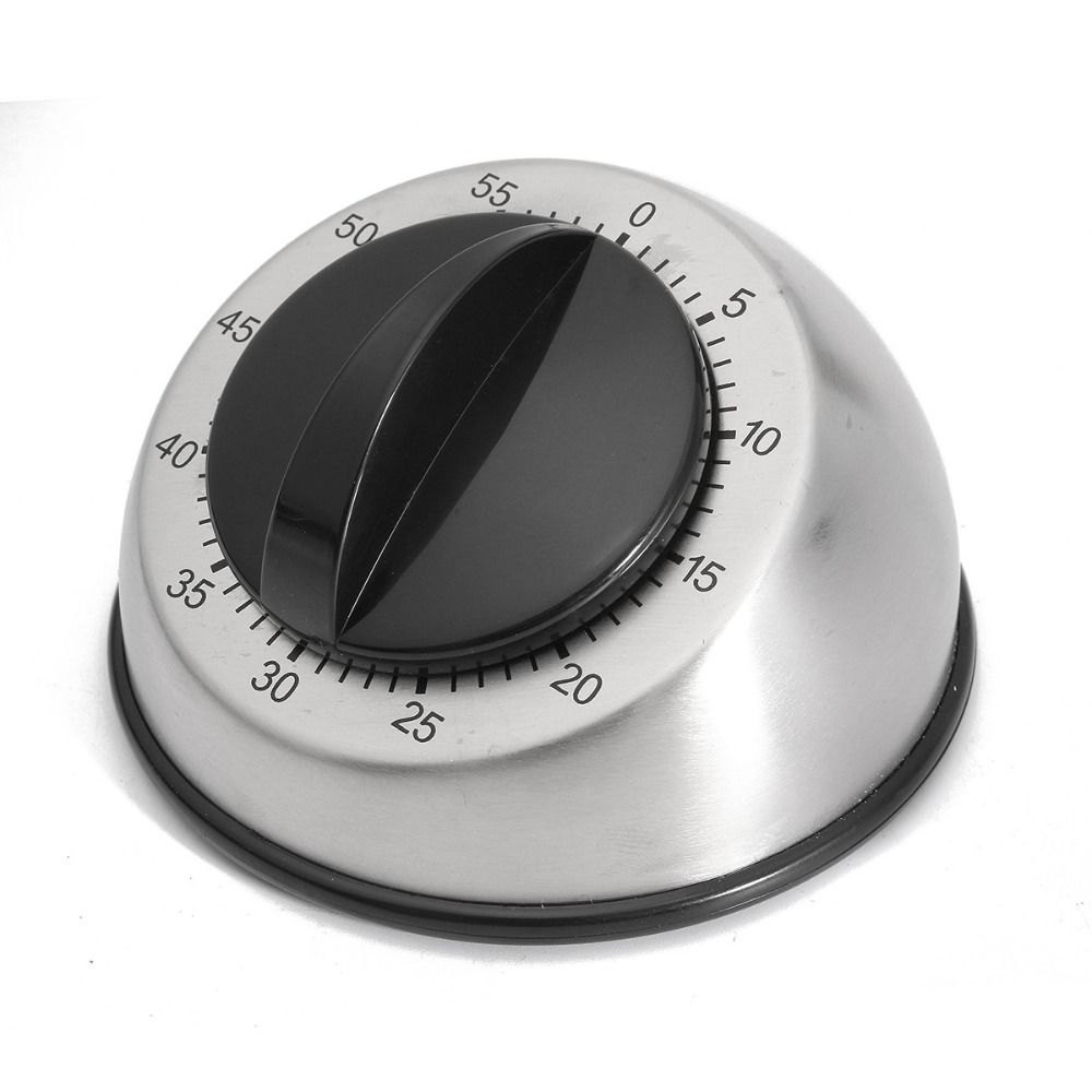 Mechanical Wind Up Cooking Baking Timer Stainless Steel Time Reminder Countdown Timer Classroom
