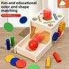 Early Educational Wooden Gear Coin Box Puzzle Toy Children Gift Development