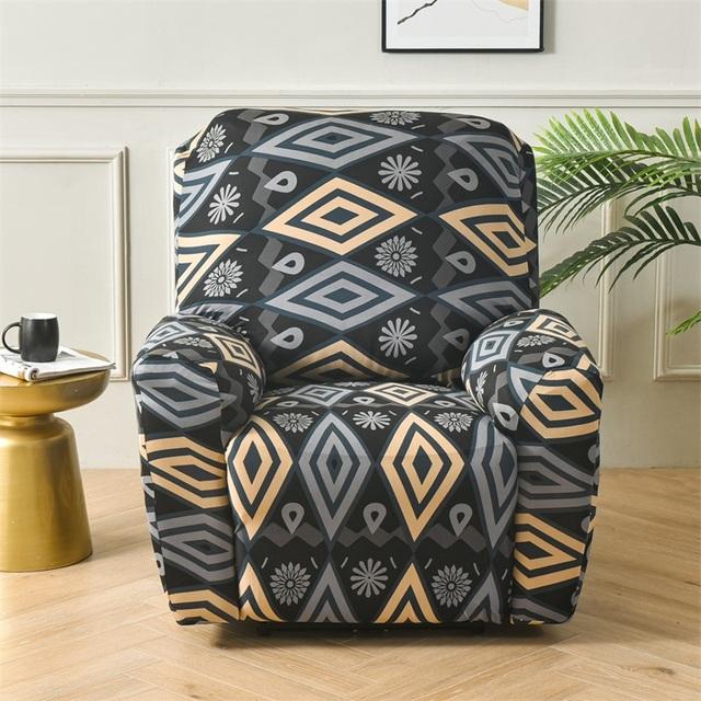 High Stretch Recliner Chair Covers Protector Leather Living Room Recliner Chair Soft Anti -Slip Recliner Chair Slipcover For Home