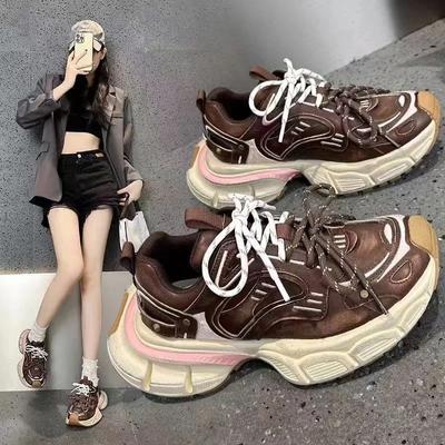 Модная осенняя модная женская дизайнерская обувь 2024 года, новые повседневные женские кроссовки на шнуровке, модная и универсальная студенческая обувь Zapatos De Mujer