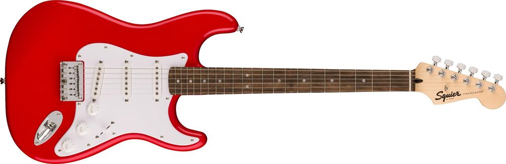 Fender Squier by Fender Squier Electric Guitar Squier Laurel White Torino Red Soft Case Included Sonic™ Stratocaster® HT, Fingerboard, Pickguard,