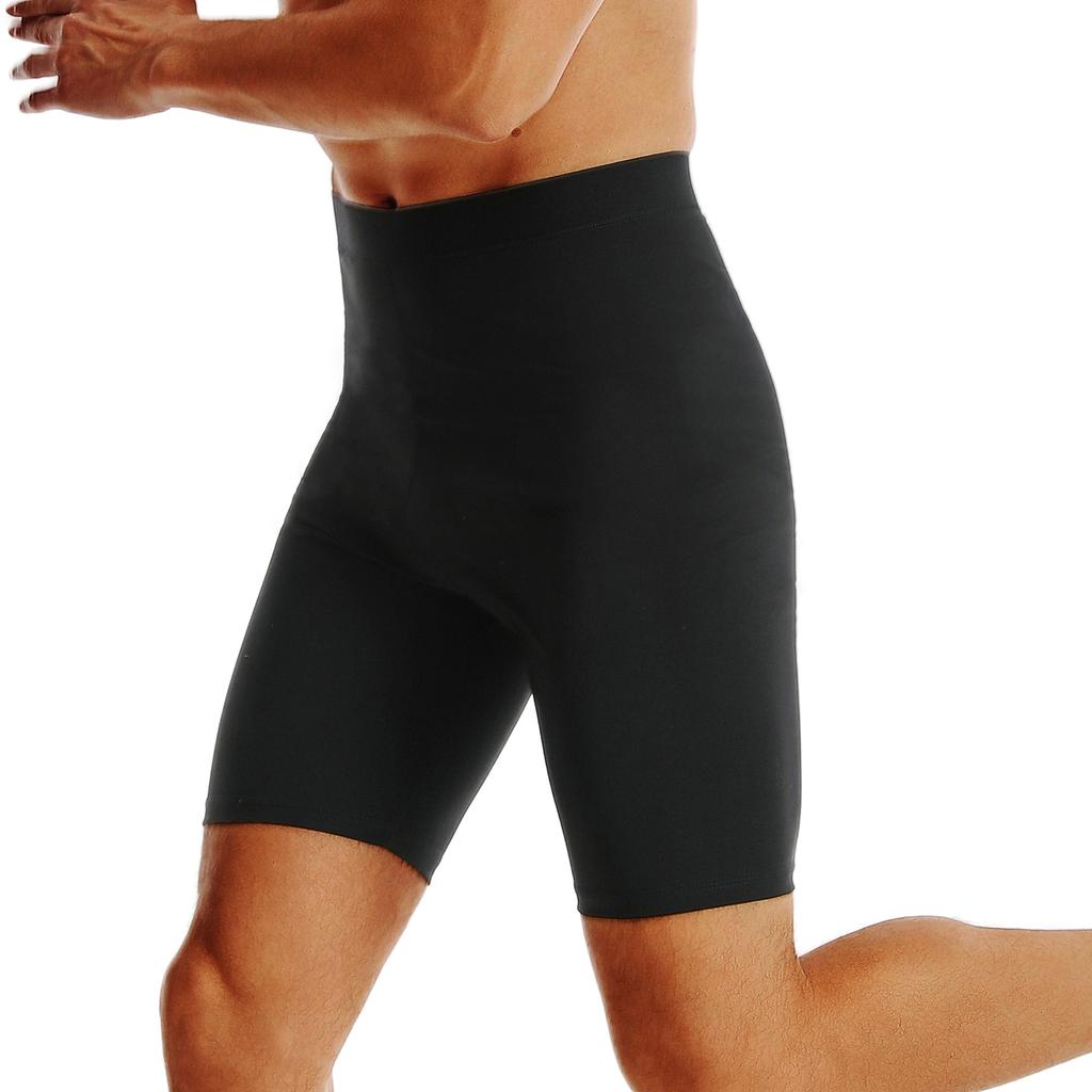 Мужские шорты для пота в сауне, горячие термолеггинсы, шорты для контроля живота, шорты для тренажерного зала и фитнеса, корректирующее белье, костюм для сауны, формирователь тела, нижнее белье для похудения