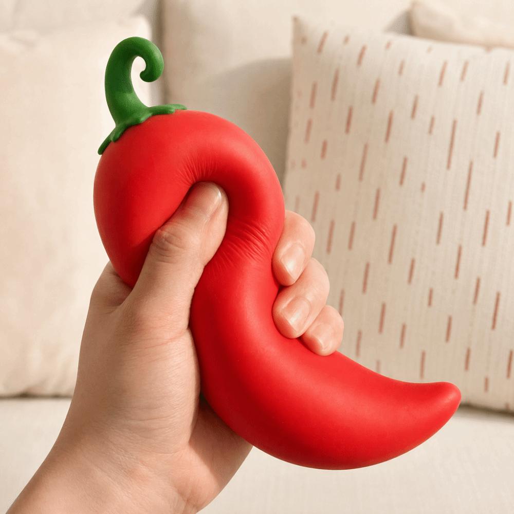 Simulation Peppers Squeeze Toys Vegetables Sensory Fidget Ball Novelty Slow Rising Toy Kid Adults