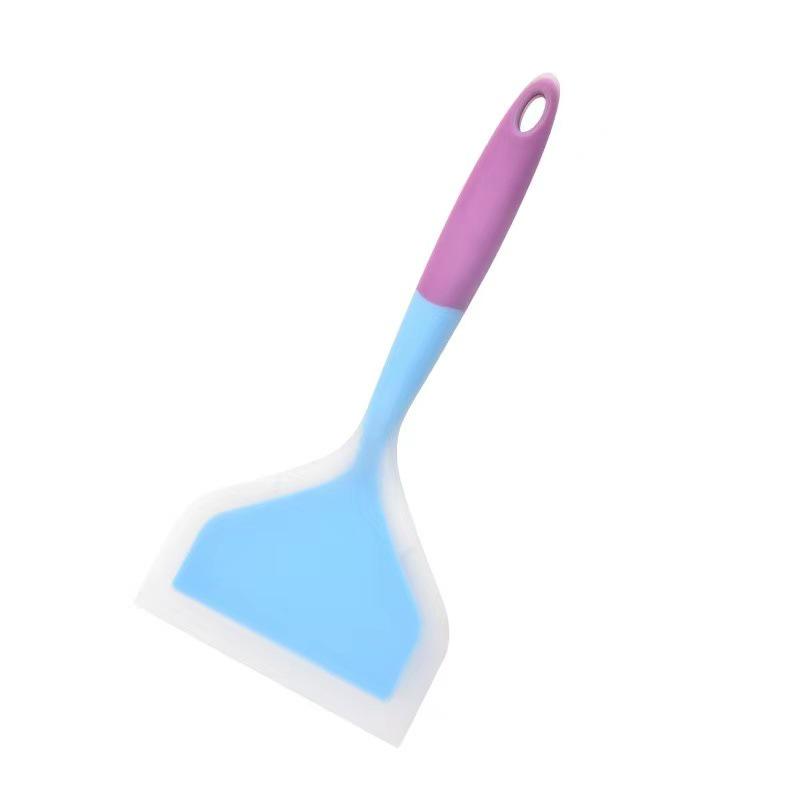 High-Temperature Resistant Silicone Wide Mouth Frying and Pancake Spatula – Translucent Tamagoyaki Shovel Kitchen Utensil