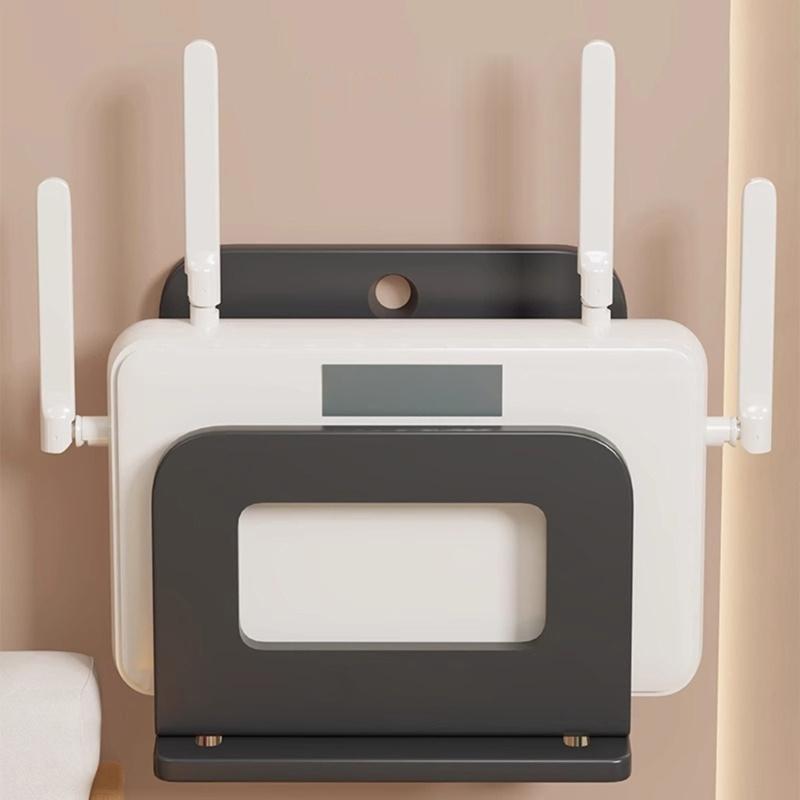 Клейкая настенная полка для электроники Для роутера, ТВ-приставки, колонки Конструкция из углеродистой стали Не требует сверления