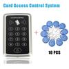DC 12V 300KHz 10pcs Door Lock Standalone Access Controller+EM RFID Access Control Keypad panel Card Reader