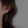 Серьги-подвески из нержавеющей стали Геометрический Шар Длинная Цепочка с Кисточками Серьги-капли Для Женщин Минимализм Серьга-линия Kpop Украшения