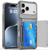 Простой Прозрачный Держатель для Карт Чехол для Телефона Для iPhone 17 Pro Max 16 Plus 15 14 13 12 Ударопрочный Устойчивый к Царапинам Тонкий Чехол
