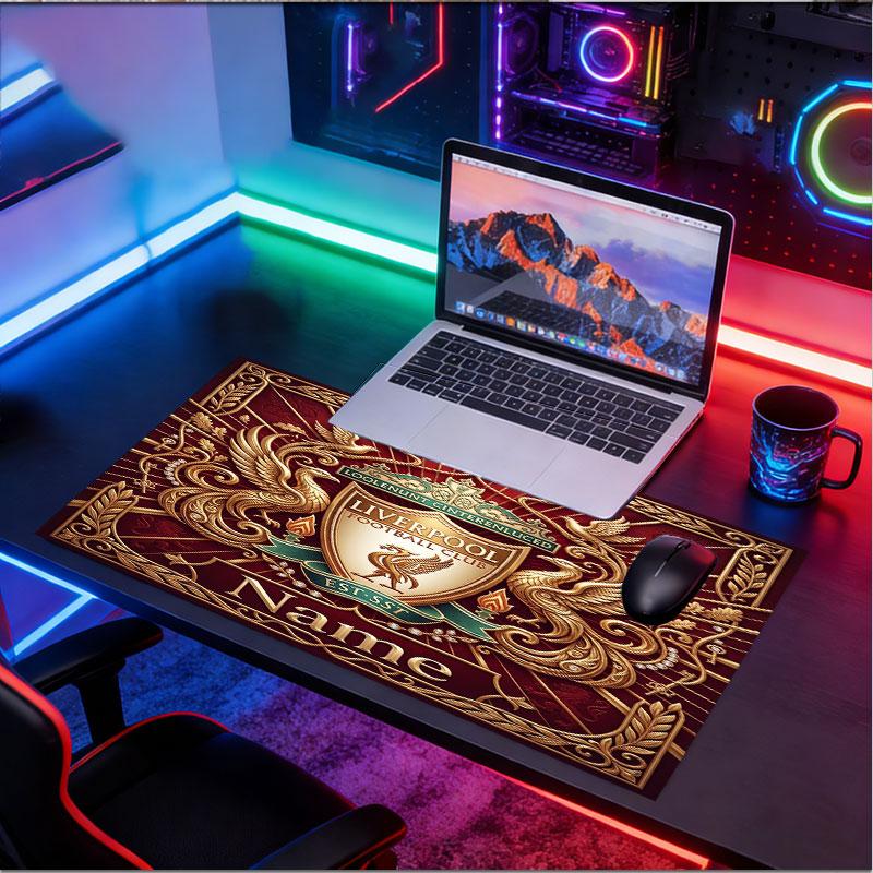 Custom Name Personalized LFC Pattern Mousepad, Laptop PC Desk Mat, Decorative Desk Mat for Home Keyboard Pad Gift