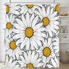 Маленькая свежая цветочная листва Цветы Шторка для душа Ванная комната Водонепроницаемый полиэстер Разные размеры 3D-печать Шторы для ванной душа