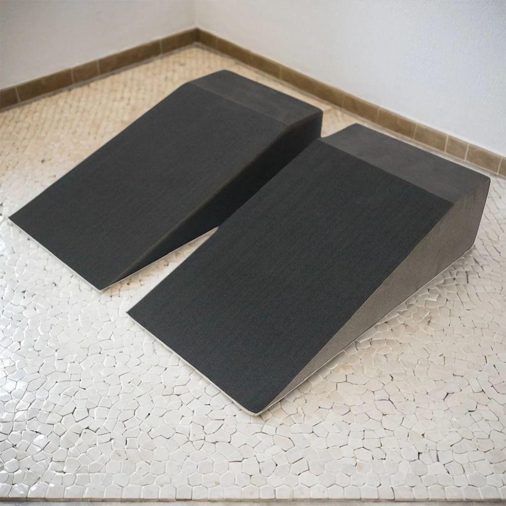 1 pair Multi-Functional Yoga Wedge Blocks Non-slip Lightweight Yoga Wedge EVA Gym Blocks  Fitness