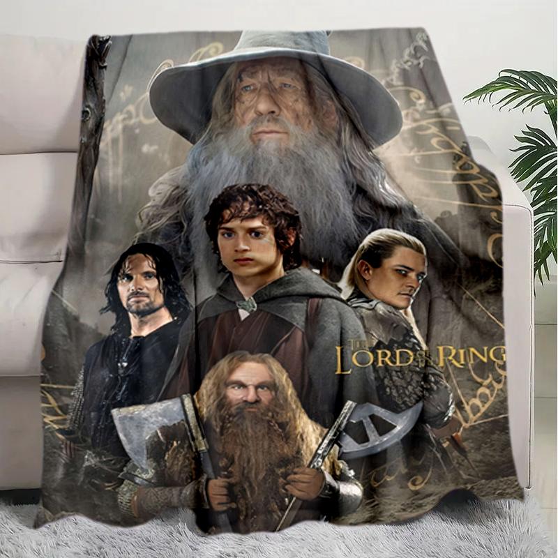 1PC The Lord of the Rings blanket, all-season lightweight home office outdoor nap multifunctional blanket, Christmas gifts