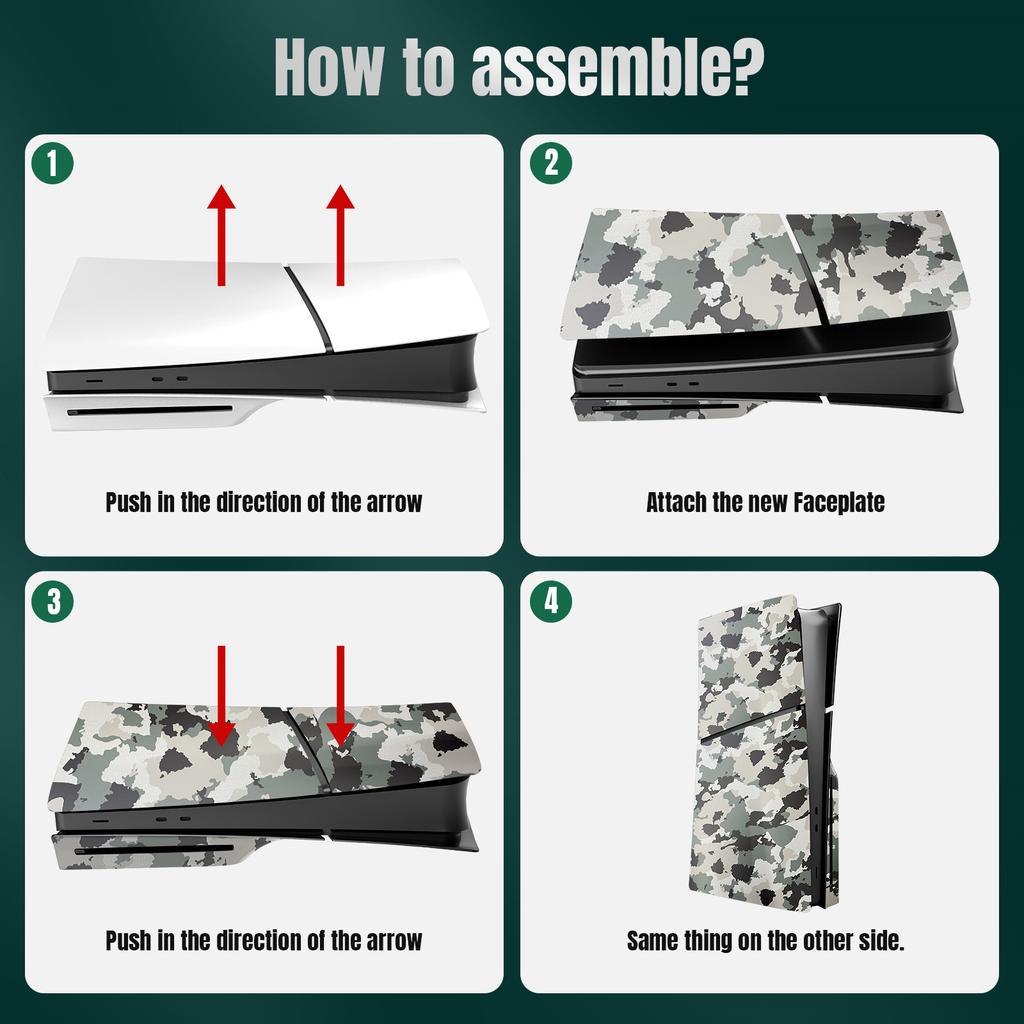 Жесткая пластиковая лицевая панель для PS5 Slim с дисководом, защита от царапин, чехол-протектор для консоли, пылезащитный чехол, сменный корпус