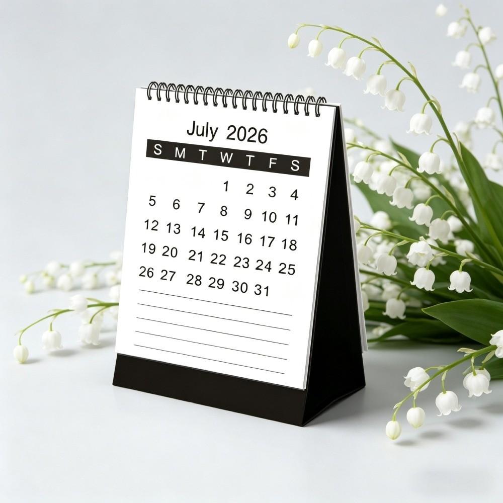 Monthly Planner Mini Desktop Calendar Portable Memo Planner Standing Desk Calendar Desk Decoration