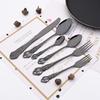 16 шт., чайная ложка из нержавеющей стали и набор вилок для фруктов, послеобеденный чай, маленькая десертная ложка, вилка, кухонная посуда, посуда в западном стиле