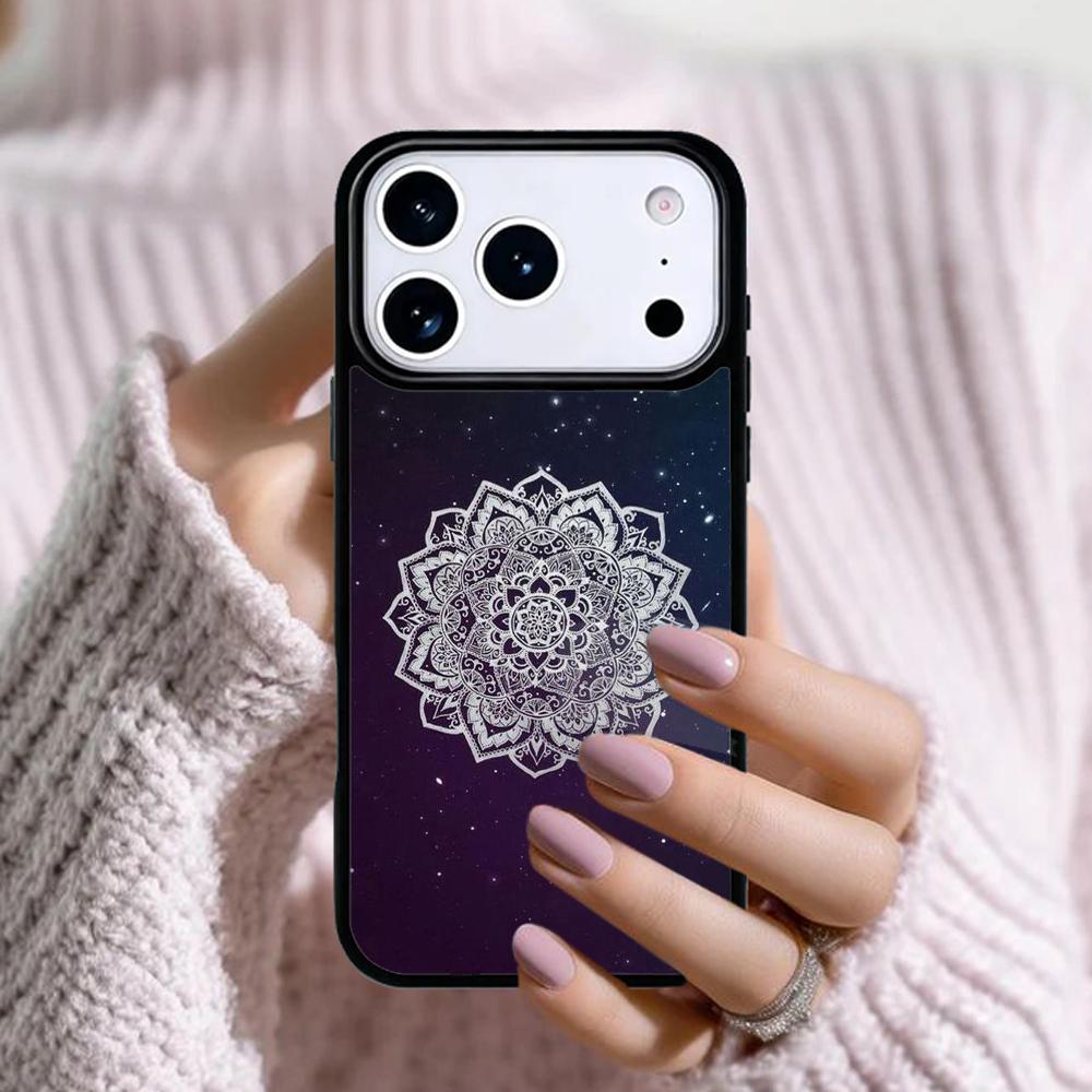 Beautiful painting mandala flower Phone Case For Apple iPhone 17 Air 16E 15 14 Plus 13 12 11 Pro Max Mini Funda Cover