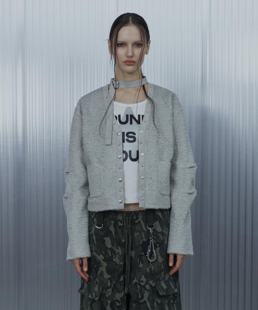 Setup-Exe Short Choker Jacket / Light Gray