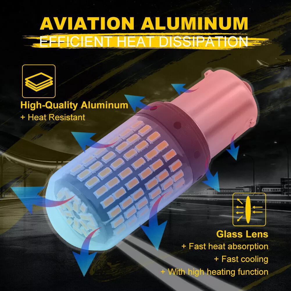 1pc Auto BAU15S 7507 Turn Signal Light PY21W 5009 No Turn Bulb Led Blinker Bulb Amber 18W 24V 1 H7H0