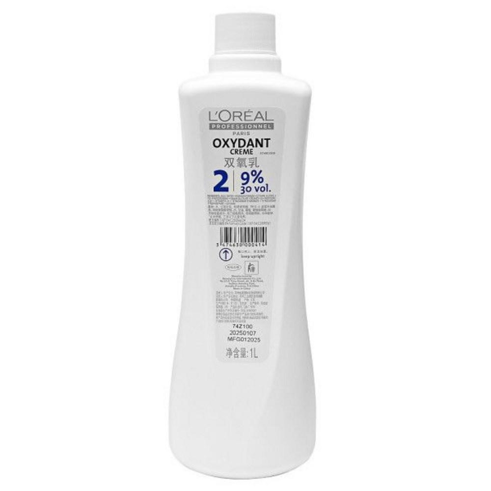 L'Oréal Oxidant Cream 9 Oxidizer 1000ml Bleaching Oxidizer 1 pcs 1L