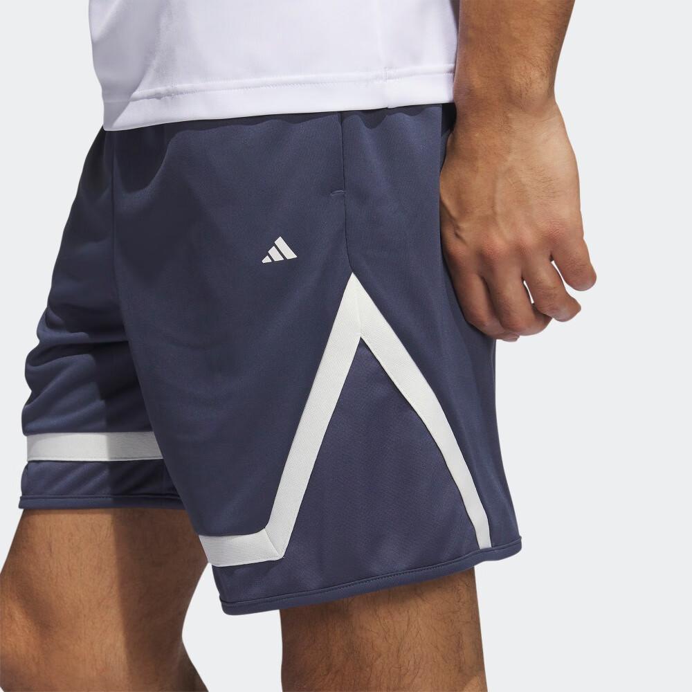 Adidas Basketball Shorts Men's Dark Navy Blue Moderate Straight Fit Pants IL2246