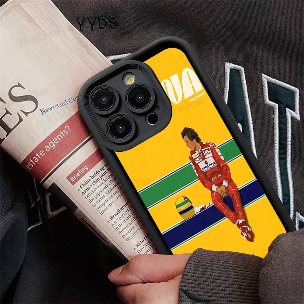 Чехол для телефона Ayrton S-Senna H-Helmet F-F1 Racing для IPhone 17 16 15 14 13 12 11 Pro Max Mini Plus Мягкая задняя крышка из ТПУ