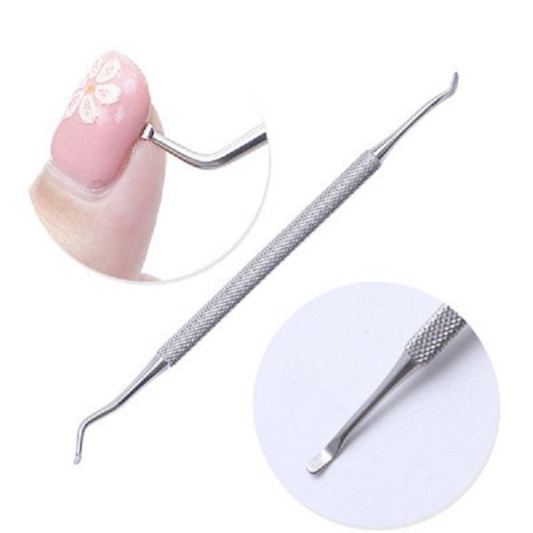 Серебряная канавка, корректор для пальцев на ногах, толкатель для кутикулы, средство для удаления из нержавеющей стали, маникюрные инструменты для ногтей