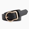 Womens Synthetic Leather Belt With Alloy Buckle And Pin Closure For Versatile Casual And Work Outfits