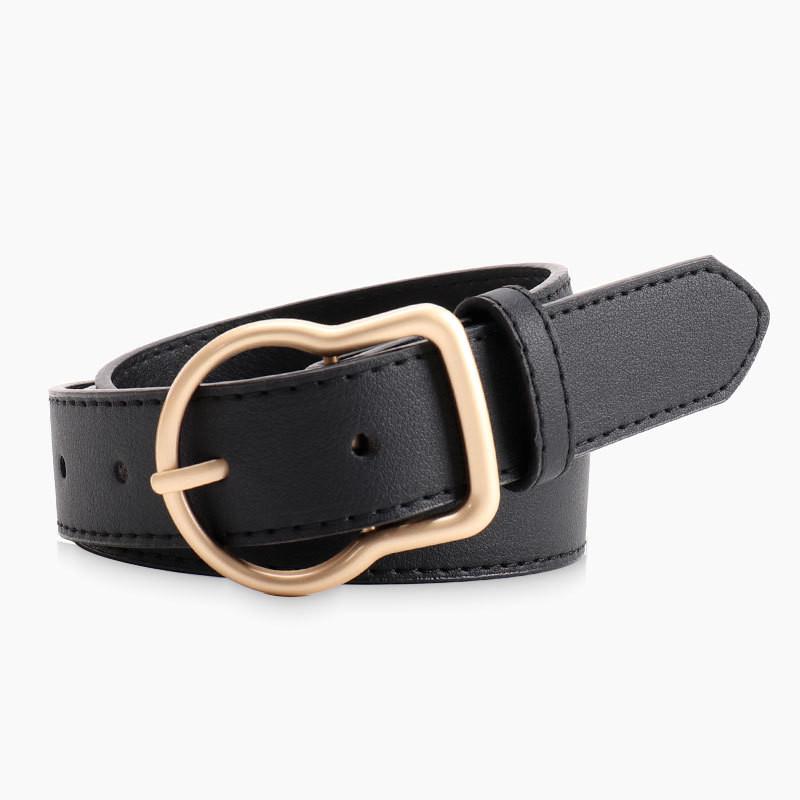 Womens Synthetic Leather Belt With Alloy Buckle And Pin Closure For Versatile Casual And Work Outfits