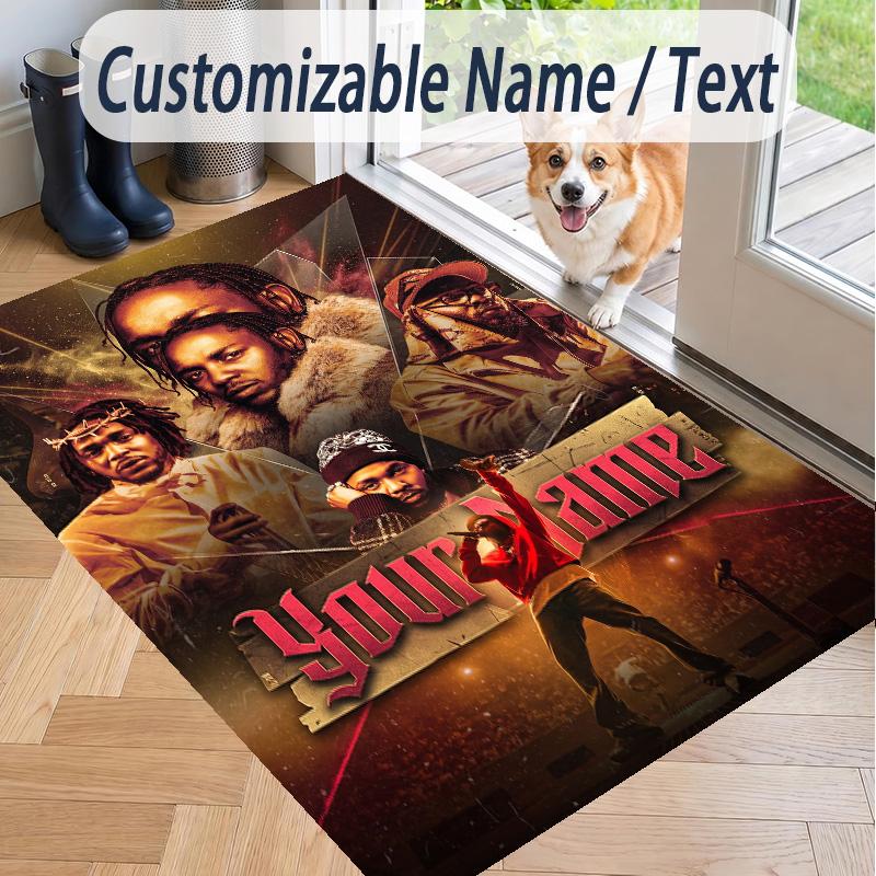 Custom Text Kendrick Lamar Pattern Floor Rug Soft Indoor Carpet Mat Living Room Bedroom