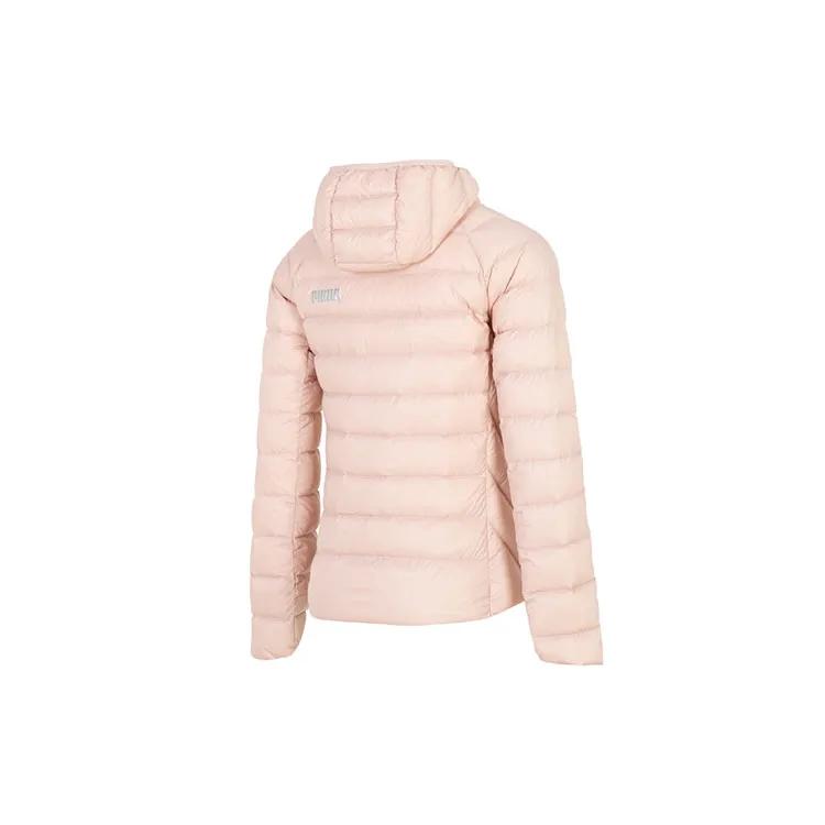 PUMA Down Jackets Women's Rose Pink Hooded Moderate Quilted Down Jacket (Unisex) Down Jackets 672914 47