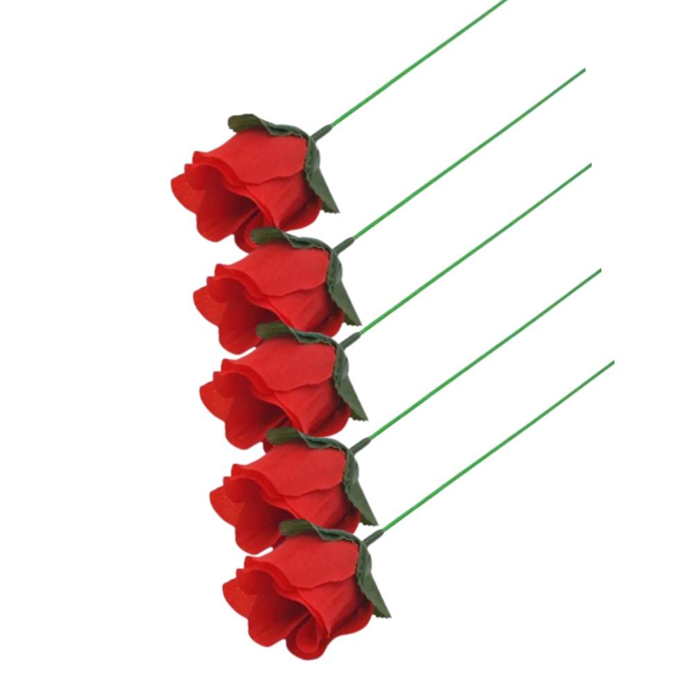 5/10 шт. Профессиональные реквизиты для иллюзий Мага, Палочка-Факел, Превращающаяся в Цветок-Факел, Превращающаяся в Розу-Огонь, Магический Трюк, Гиммик, Появляющийся Цветок из Пламени