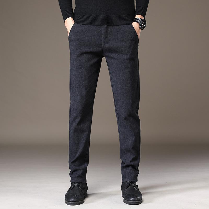 Мужские повседневные брюки осень и зима новая мода корейская версия брюки универсальные облегающие прямые брюки мужские