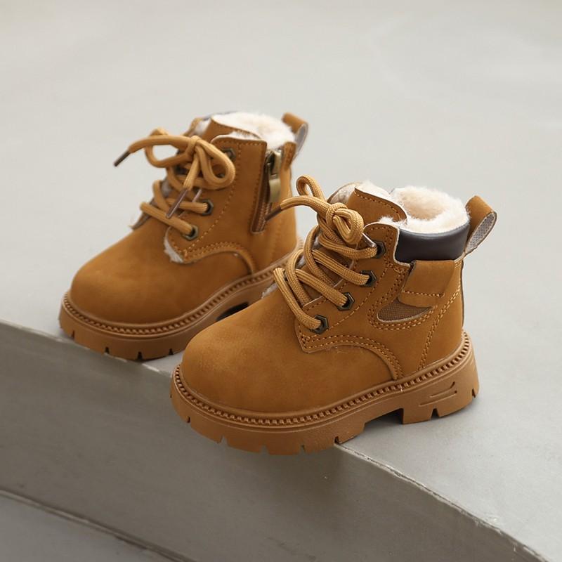 Kids Winter Warm Martin Boots Toddlers Soft Sole Non-Slip Toddler Boys Girls Neutral Style