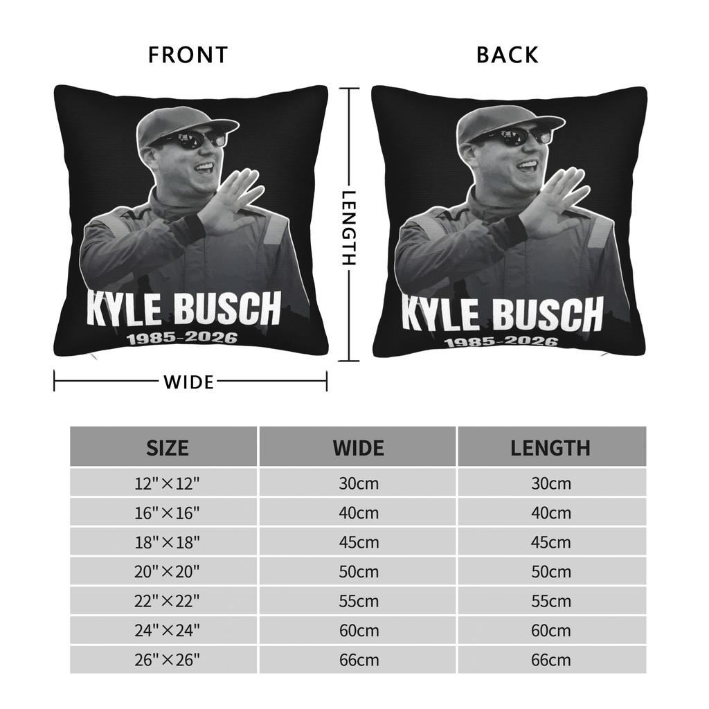 Kyle Busch Pillow Cover Merch Soft Cushion Cover Decor Pillow Case Cover Car Multi-Size