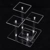 4 Layers Square Transparent Removable Acrylic Display Stand Holder Rack Kit Blind Box Display Stand Jewelry Holder Shelf