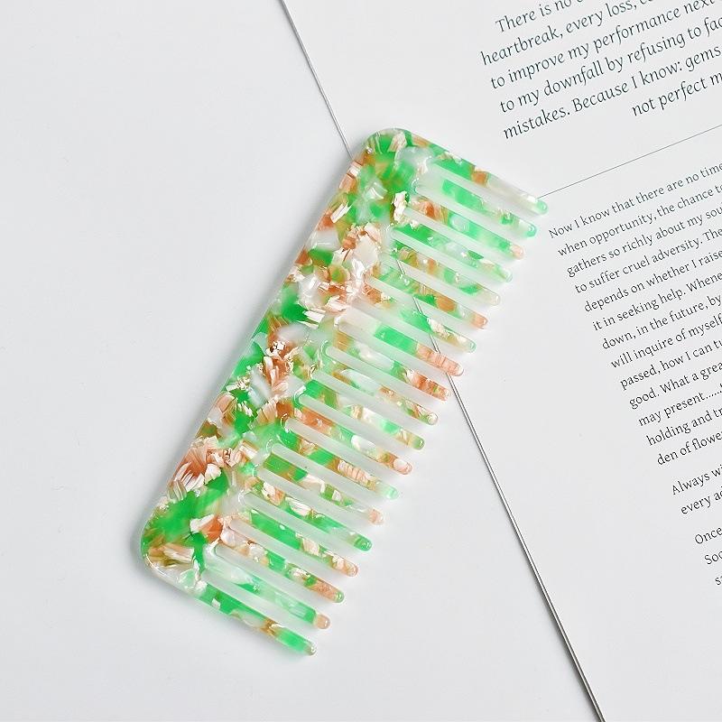 Popular Hair Combs In Europe and America, Hot-selling Acetic Acid Board Comb Anti-static Marble Pattern Hair Comb