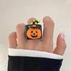 Мультяшные смоляные кольца для Хэллоуина, женские креативные аксессуары, подарки