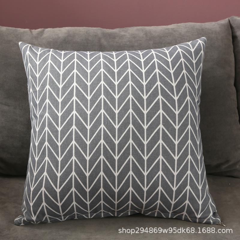 Льняная наволочка в скандинавском стиле с логотипом для дома и дивана