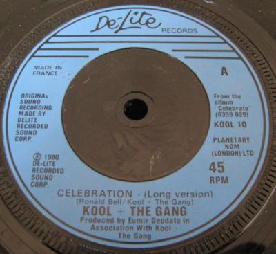 7inch Record KOOL THE GANG Celebration Long Version Mornin KOOL10 DeLite Records 1980 UK SoulFunk Used