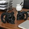 Персонализированный Гот Декор Комнаты 3D Печатное Украшение Череп с Рогами Козла, Готический Дьявол с Рогами Барана, Уникальные Украшения для Хэллоуина, Настольная Статуэтка