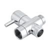 3-Way T Shape Diverter Shut Off Valve Shower Toilet Bidet Sprayer Water Adapter Chrome Color
