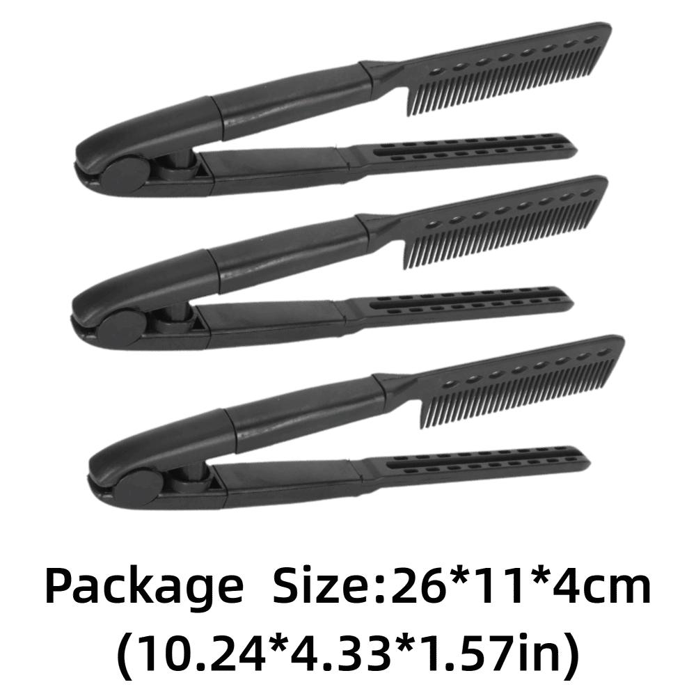 3pcs Portable V Shaped Hair Comb V Shaped Styling Comb Hair Straightening Comb Salon Use