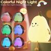 LED Cute Pear Night Light Dimmable Nursery Pear Lamps Super Squishy Silicone USB Rechargeable Touch Control 7 Colors Night Lamp Christmas Decorations