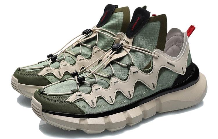 Li Ning Essence 2 .3 Lite Vintage Basketball Shoes Men's Low Top Gray/Green AGBR051-3