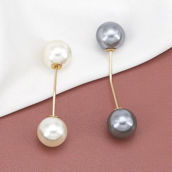 Clothes Brooch Classic Simple Graceful Fine Workmanship Fixed Clothes Simulation Pearl Pin for Dating