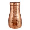 Copper Designer Copper Water Bottle | Pitchers | Water Jug | Bedroom Jar | Bedside Bottle Carafes with Tumbler/Glass with Lid 1250 ML (Hammered)