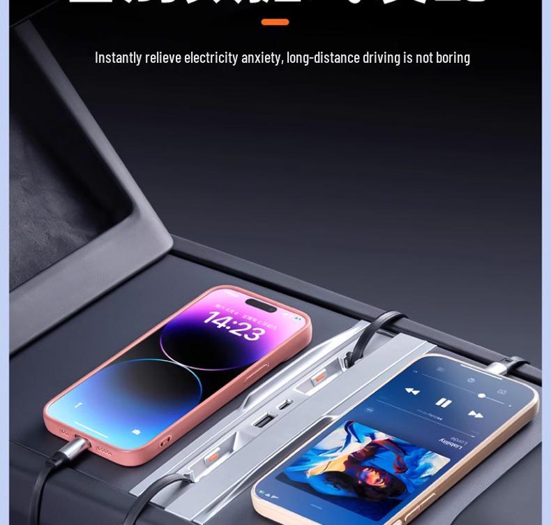 Tesla Refresh Model 3/Y Center Console PD Fast Charging Retractable Dock Accessory.